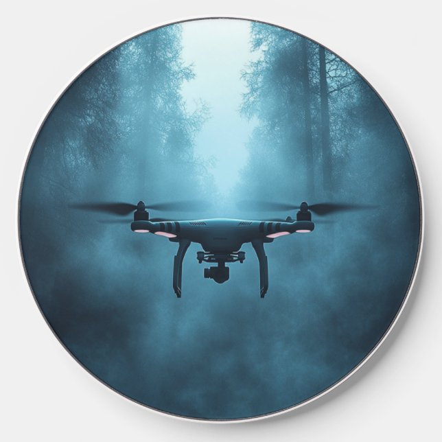Drone in Foggy Forest Wireless Charger (Front)