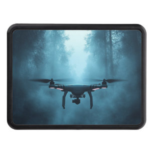 Drone in Forest Trailer Hitch Cover
