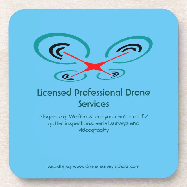 Drone Inspection and Video Service, Pilot Operator Beverage Coaster (Front)
