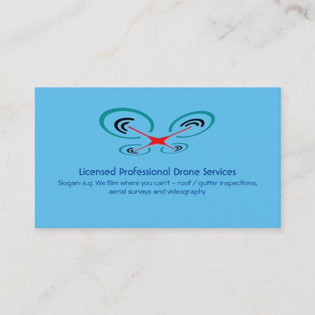Drone Inspection and Video Service, Pilot Operator Business Card (Front)