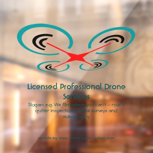 Drone Inspection and Video Service Pilot Operator Window Cling