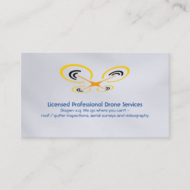 Drone Inspection, Survey and Video Service Business Card (Front)