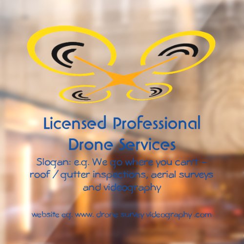 Drone Inspection Survey and Video Service Window Cling