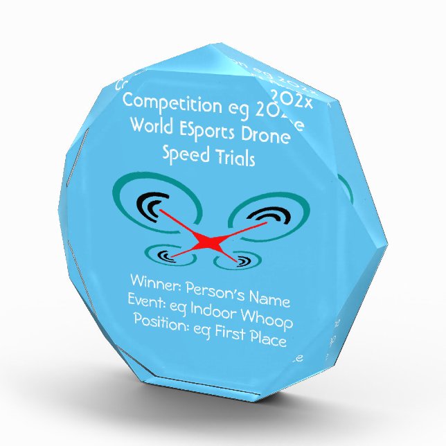 Drone league speed trials competition award trophy (Right)