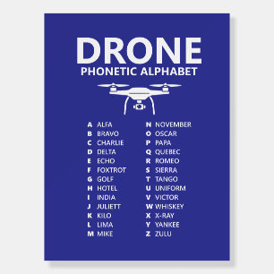 Drone NATO Phonetic Alphabet – Blue Edition Foam Board