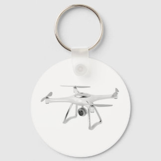 Drone on white keychain