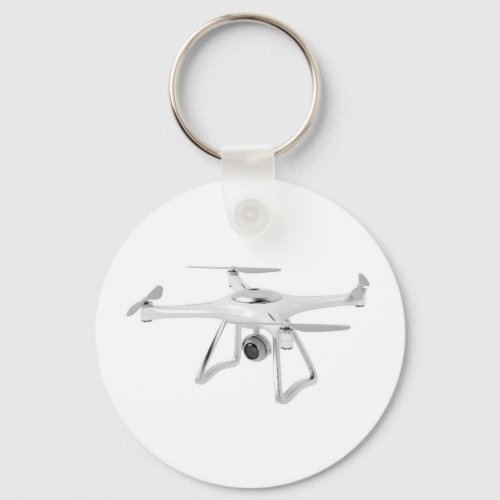 Drone on white keychain