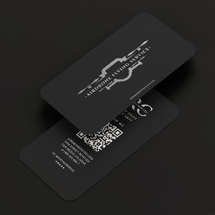Drone Operator UAV Pilot Black Silver Modern Business Card