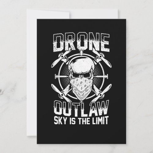 Drone outlaw gift thank you card