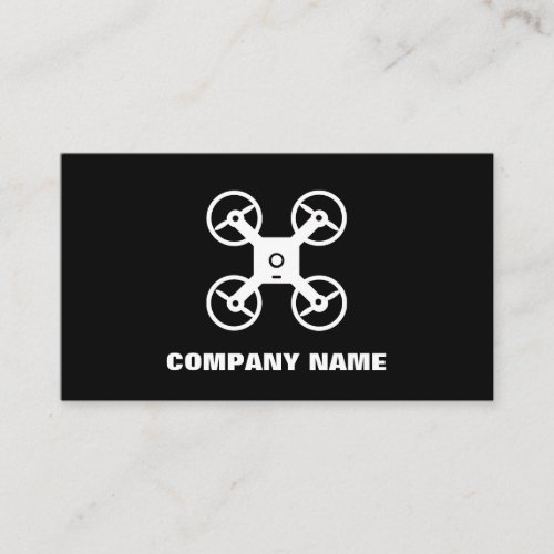 Drone pilot business card template with logo
