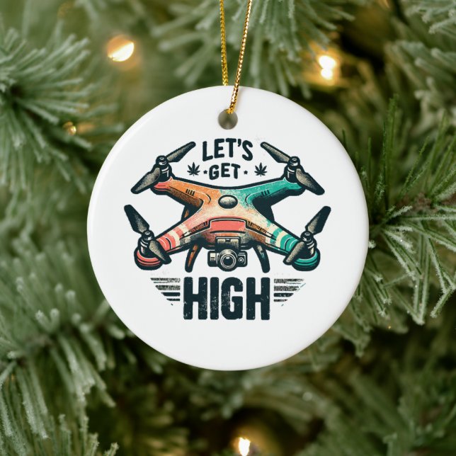 Drone Pilot Ceramic Ornament (Tree)
