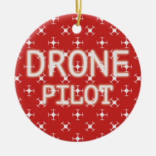 Drone pilot ceramic ornament