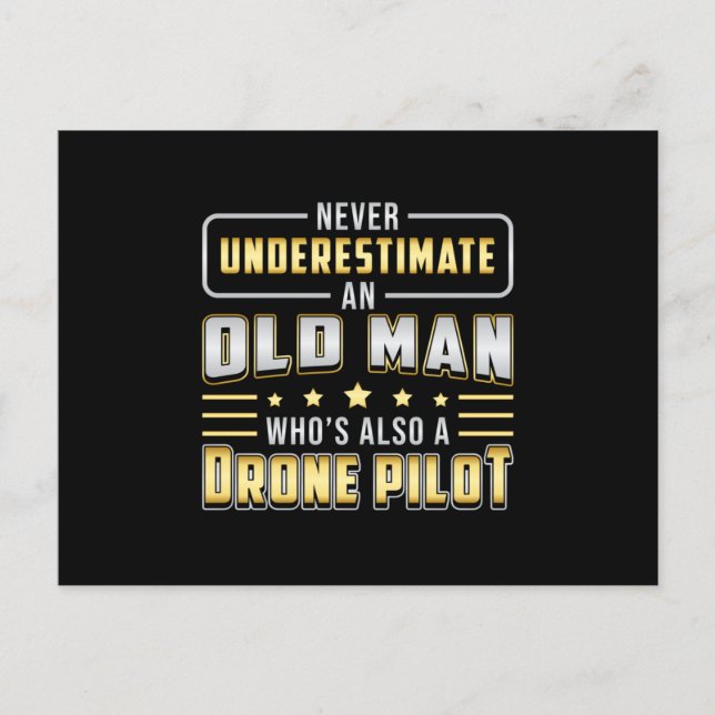 Drone Pilot Drones Quadcopter Camera FPV Gift Idea Postcard (Front)