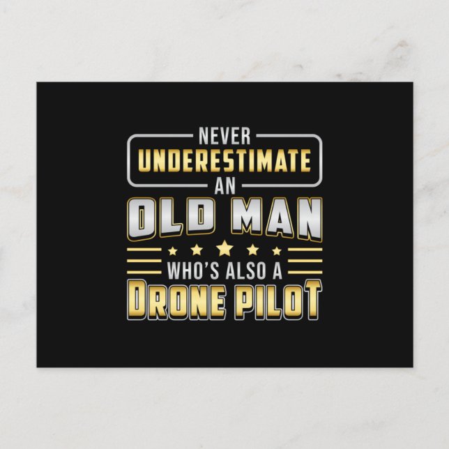Drone Pilot Drones Quadcopter Camera FPV Gift Idea Postcard (Front)
