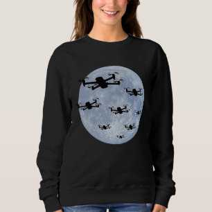 Drone Pilot Drones Swarm Drone Shoal Moon Sweatshirt