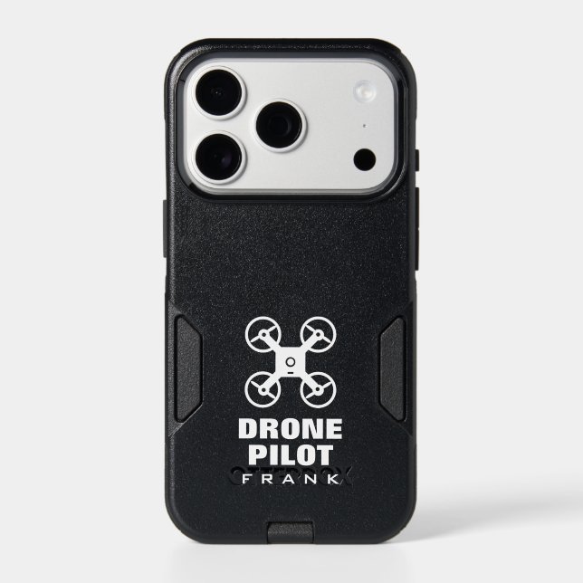 Drone pilot logo custom name otterbox iPhone case (Back)