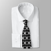 Drone pilot neck tie | Black and white Drone pilot neck tie | Black and white