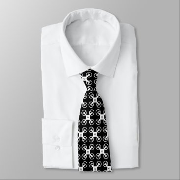 Drone pilot neck tie | Black and white