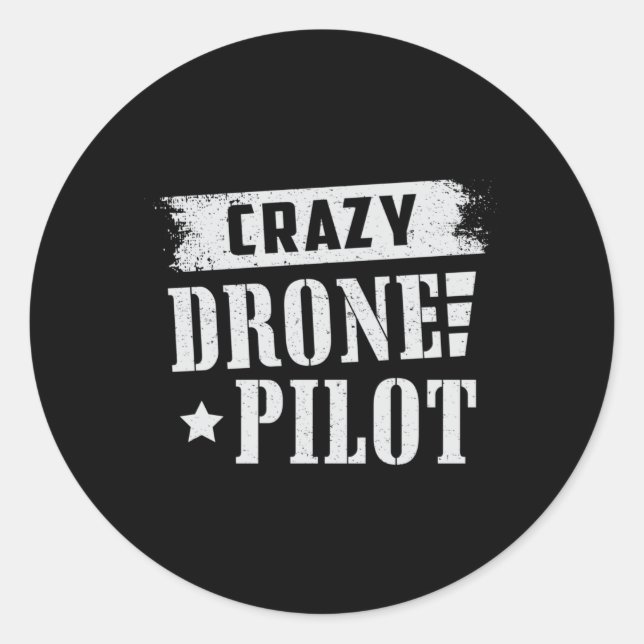 Drone Pilot Quadcopter Drones FPV Camera Gift Classic Round Sticker (Front)