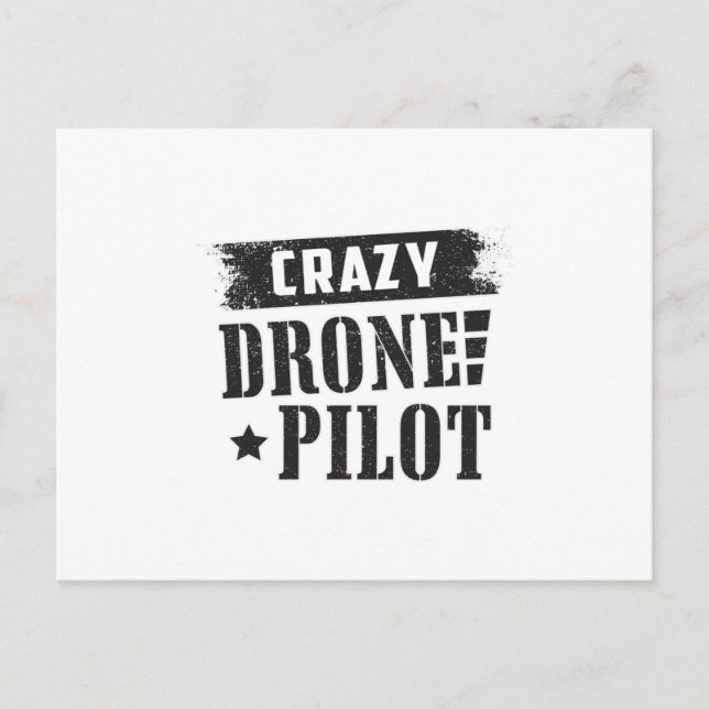 Drone Pilot Quadcopter Drones FPV Funny Gift Postcard (Front)