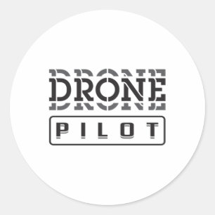 Drone Pilot Quadcopter FPV Drones Funny Gift Idea Classic Round Sticker