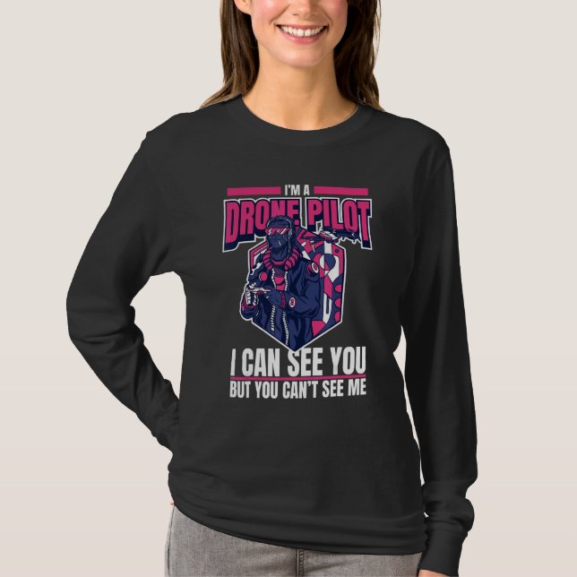 Drone Pilot Quadcopter Uav T-Shirt (Front)