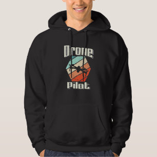 Drone Pilot Vintage Colors Quadcopter Fpv Drone Pi Hoodie