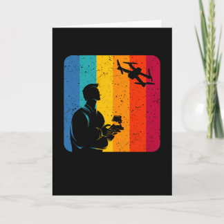 Drone Pilot Vintage Retro Drone Gifts Card