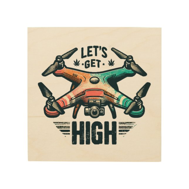 Drone Pilot Wood Wall Art (Front)