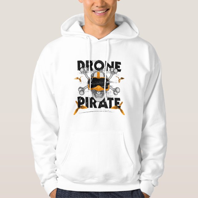 Drone pirate quad freestyle FPV quadrocopter Hoodie (Front)