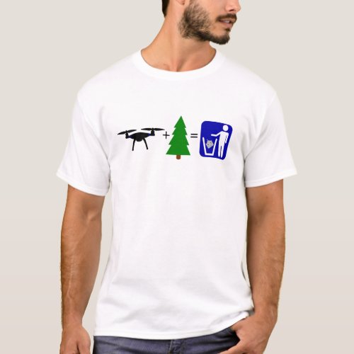 Drone Plus Tree Light T_Shirt
