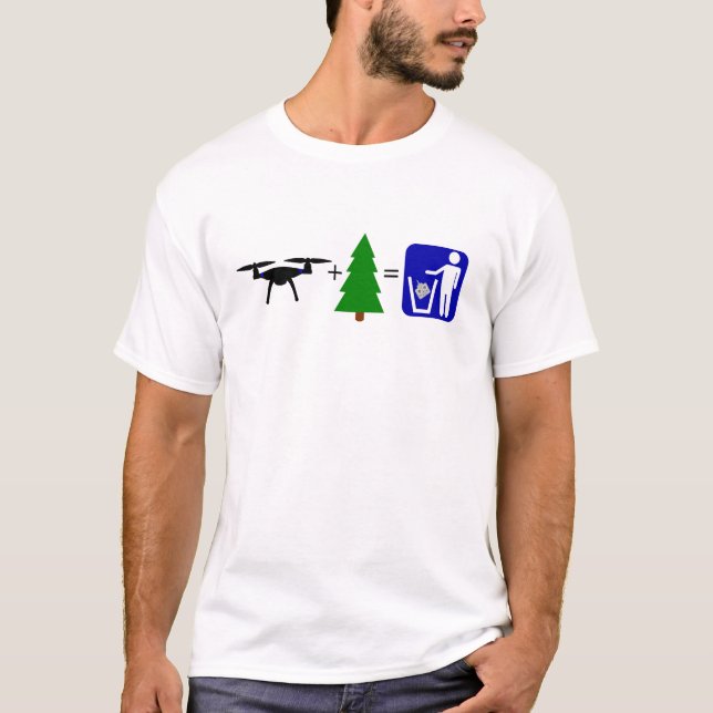 Drone Plus Tree Light T-Shirt (Front)