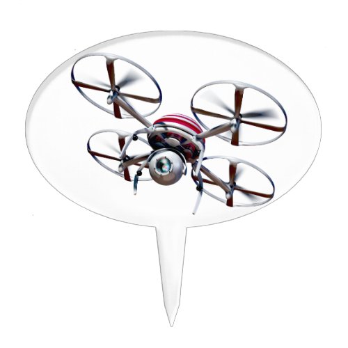 Drone quadrocopter cake topper