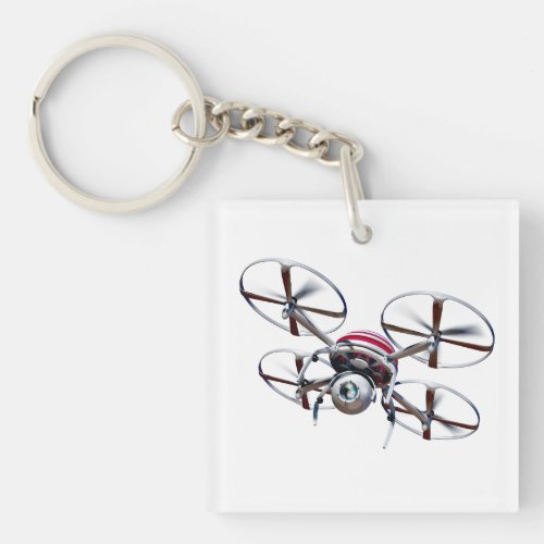 Drone quadrocopter keychain
