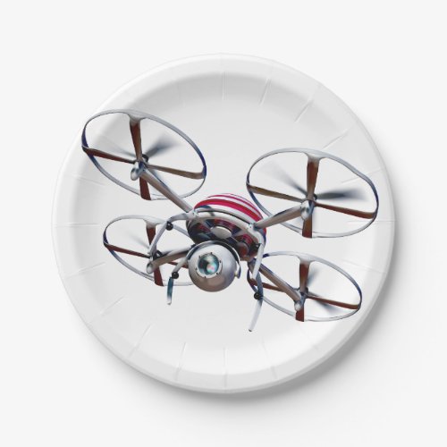 Drone quadrocopter paper plates