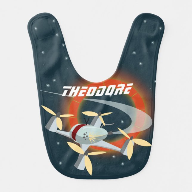 Drone Racing Baby Bib (Front)