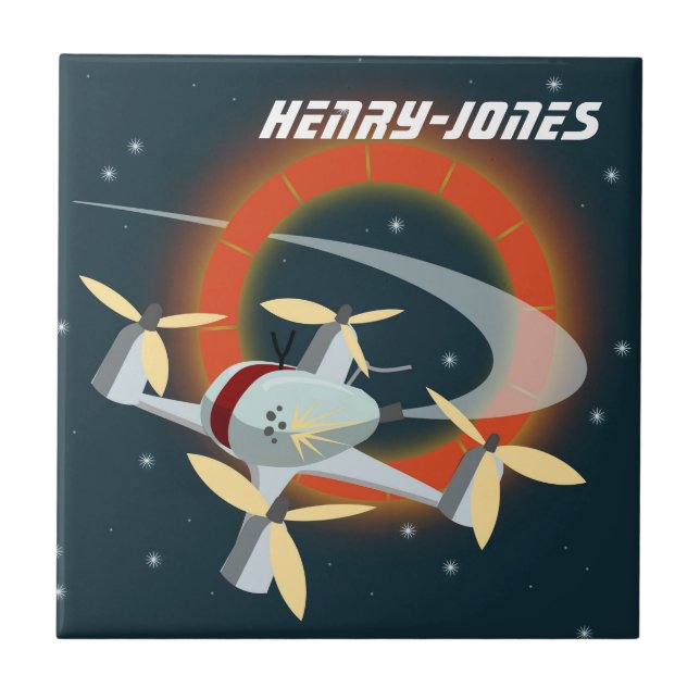 Drone Racing Ceramic Tile (Front)
