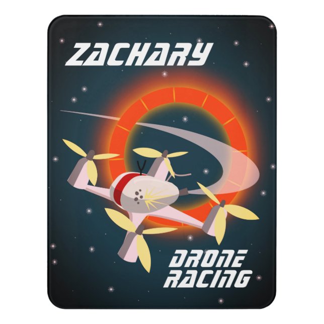 Drone Racing Door Sign (Contemporary Vert)