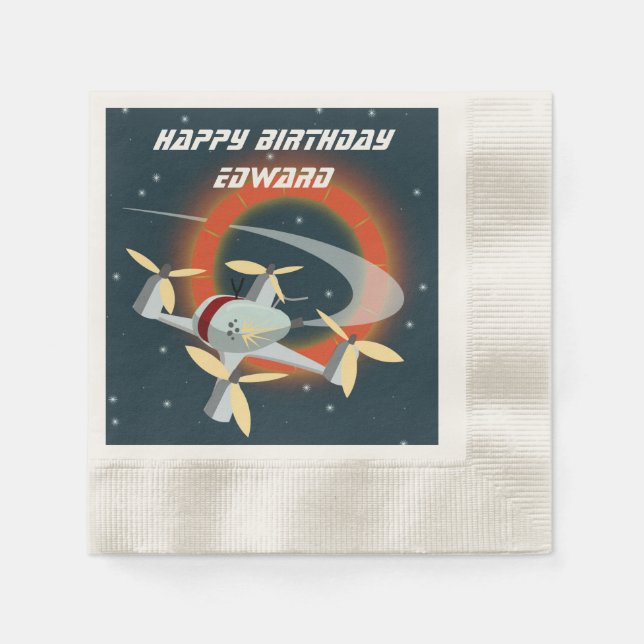 Drone Racing Napkins (Front)
