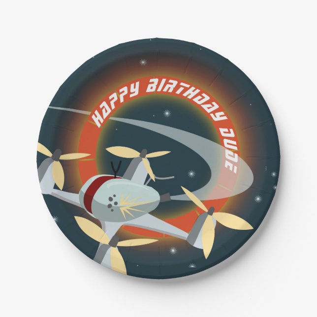 Drone Racing Paper Plates (Front)
