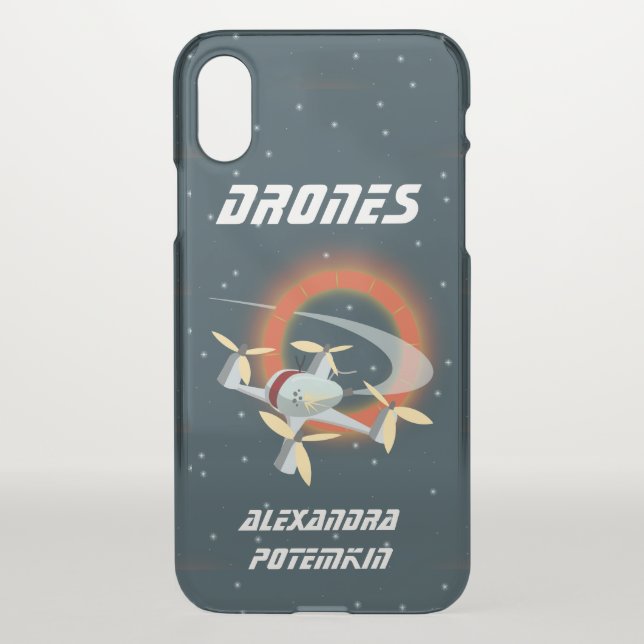 Drone Racing Uncommon iPhone Case (Back)
