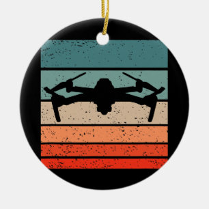 Drone Retro Style Vintage Ceramic Ornament