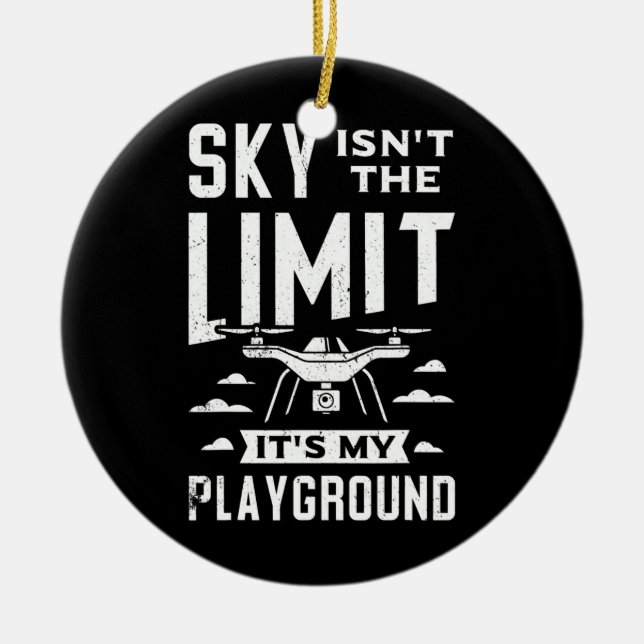 Drone s For Men Kids FPV Pilot Multicopter Boy  Ceramic Ornament (Front)