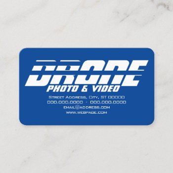 Drone Services Kinetic Bold Text Business Card by TwoFatCats at Zazzle