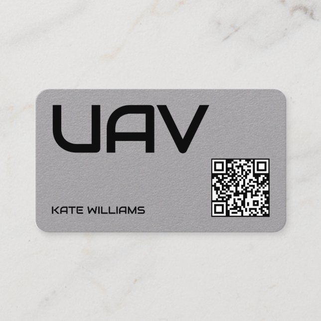 Drone UAV Custom QR Business Card (Front)