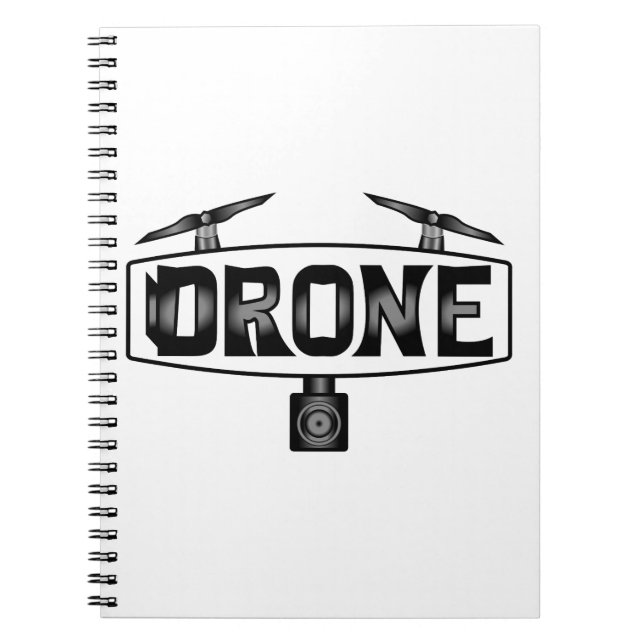Drone With The Word Drone Notebook (Front)