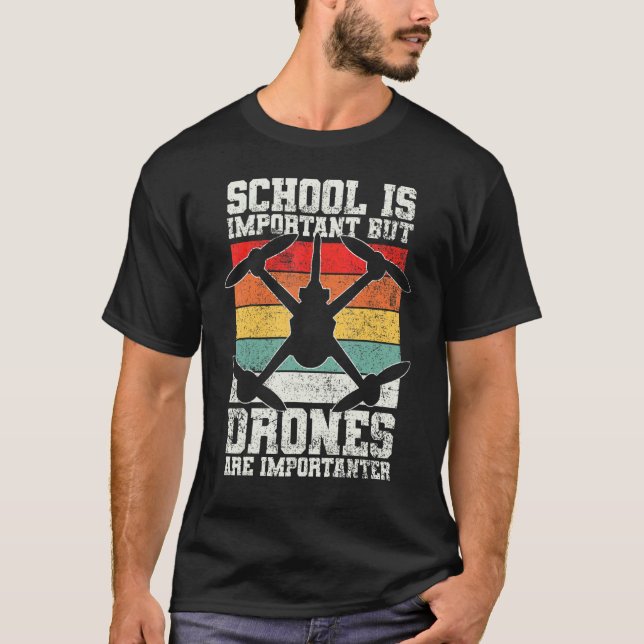 Drones Drone Pilot Drone Racing T-Shirt (Front)