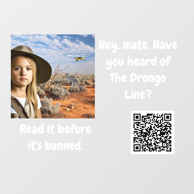 Drongo Line Window Cling (Sheet)