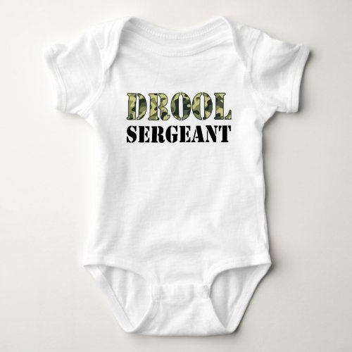 Drool Sergeant Camo Army Baby Baby Bodysuit