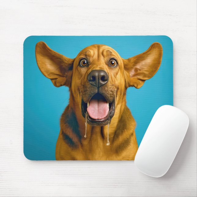 Drooling Bloodhound Humor Mouse Pad (With Mouse)